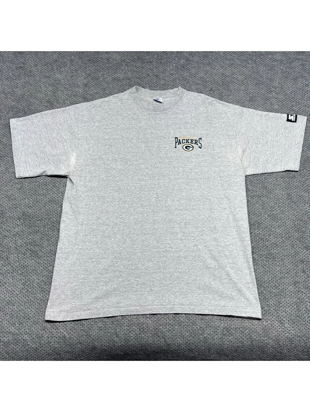 Vintage 90S Starter Green Bay Packers T Shirt XXL Embroidered RARE MENS GRAY